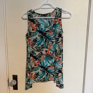 Tropical Floral Sleeveless Top